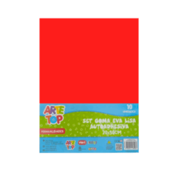 Goma Eva autoadhesiva de 20 x 30 cm, disponible en 10 colores. Perfecta para crear manualidades, figuras y decoraciones con facilidad.