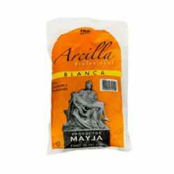 Masa Arcilla Profesional Blanco, perfecta para crear figuras y esculturas detalladas. Fácil de moldear, secado rápido y sin tóxicos.