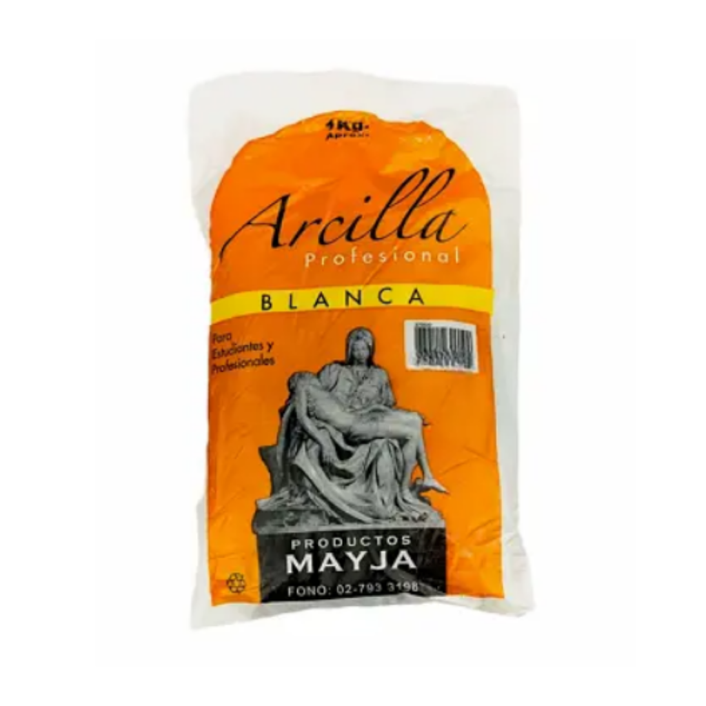 Masa Arcilla Profesional Blanco, perfecta para crear figuras y esculturas detalladas. Fácil de moldear, secado rápido y sin tóxicos.