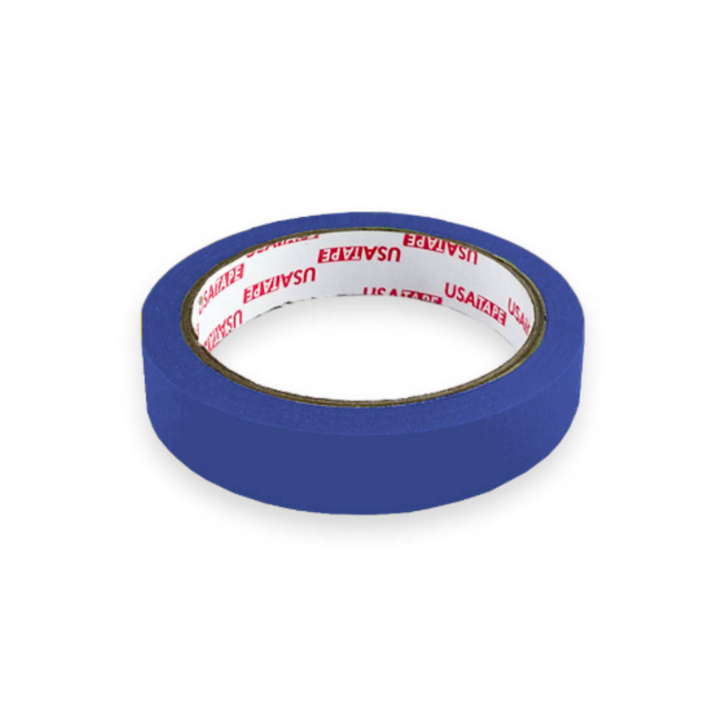 Cinta enmascarar color azul, 18 mm x 20 mts, perfecta para trabajos de pintura. Protege áreas y crea líneas nítidas sin dejar residuos al retirarla.