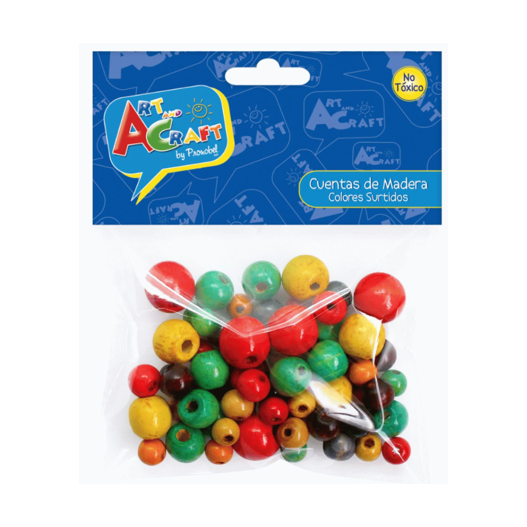 Set Cuentas de Madera Colores, ideal para manualidades y decoraciones. Colores vibrantes, fáciles de usar, perfectas para niños y adultos.