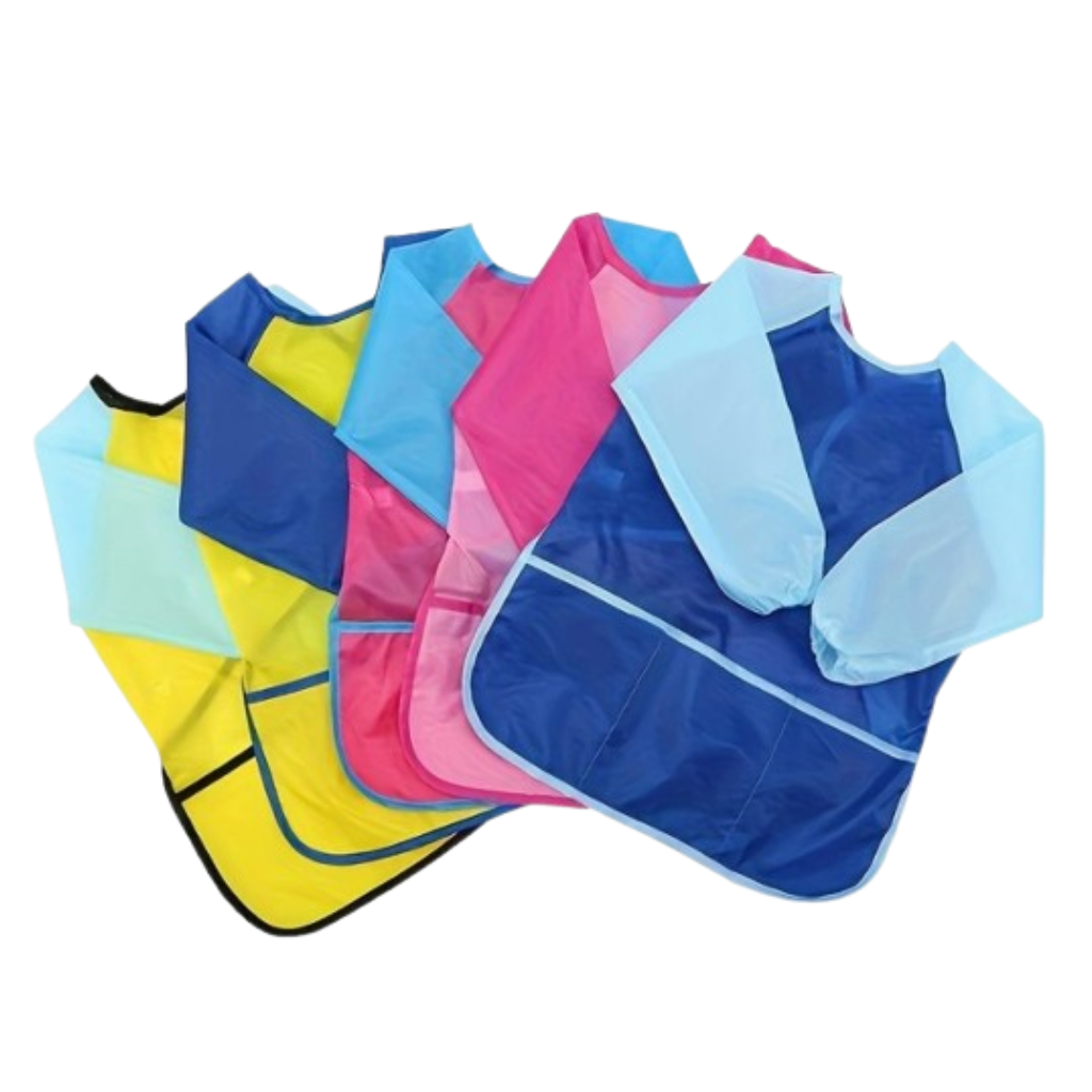 Delantal de arte unisex, hecho de material resistente y fácil de limpiar, con bolsillos funcionales para mayor comodidad y protección.