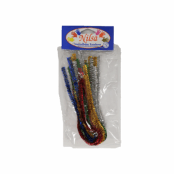 Set de limpia pipas metálicos 12 unidades, perfectos para manualidades creativas, con colores brillantes como dorado, plateado y bronce para un acabado elegante.