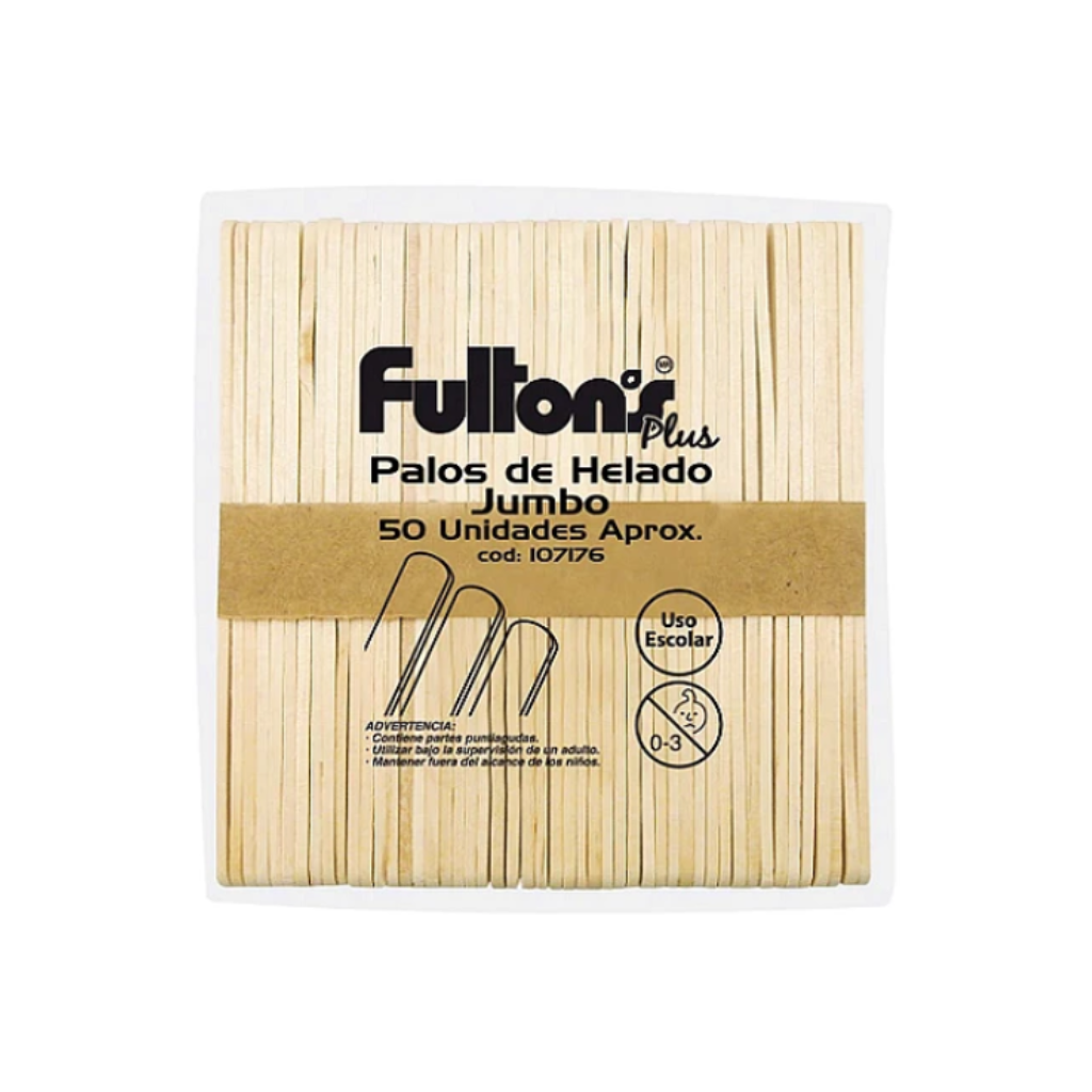 Palos de Helados Jumbo en madera natural, perfectos para proyectos creativos y manualidades. Resistente, fácil de personalizar y ecológico.