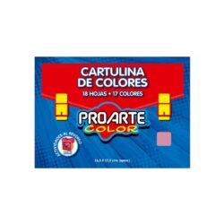 Carpeta con hojas de cartulina de colores surtidos, 18 unidades en 17 tonos distintos.
