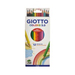 Lápices Giotto 3.0 con mina suave y resistente, ideales para crear trazos precisos y colores vibrantes en proyectos artísticos y escolares.
