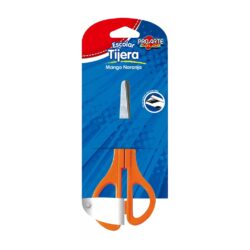 TIJERA ESCOLAR PUNTA ROMA MANGO NARANJA