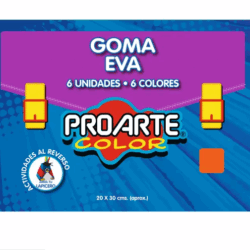 Goma Eva 6 Unidades 6 Colores 20 x 30 cm PROARTE