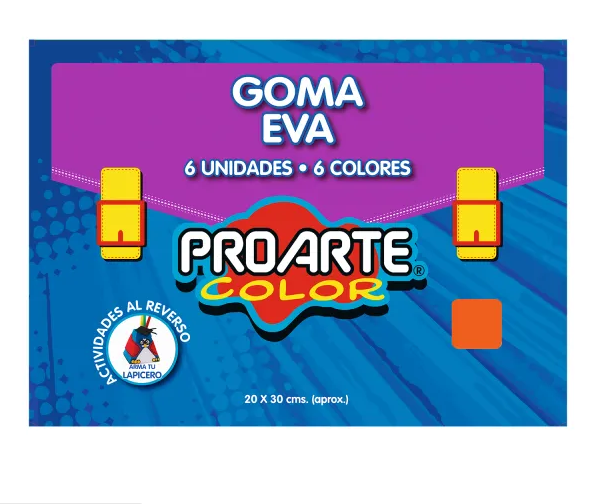 Goma Eva 6 Unidades 6 Colores 20 x 30 cm PROARTE