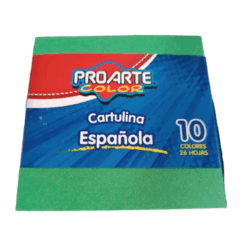 Fajo De Cartulina Española 10 Colores 26 Hojas PROARTE
