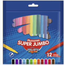 Plumones Super Jumbo 12 Unidades Colores PROARTE