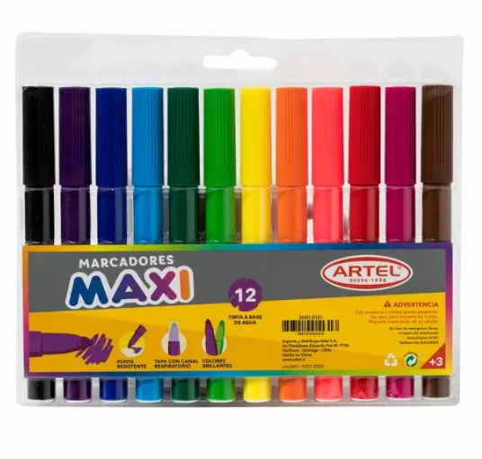 Estuche 12 Marcadores Maxi Jumbo ARTEL