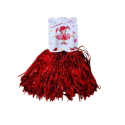 Pompones Porrista Rojo Metalico 2un 30cm BELINA