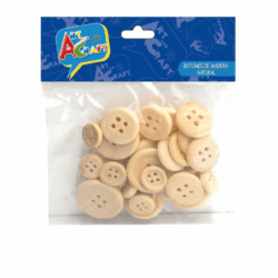 Set de Botones Natural Madera 30 Piezas ART&CRAFT