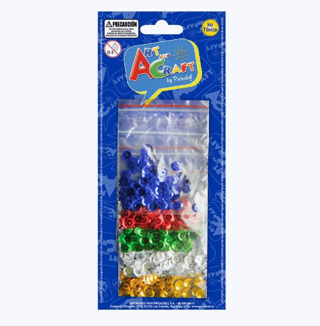Bolsitas Con Figuras Lentejuelas Colores Surtidos 5 Unidades Art & Craft