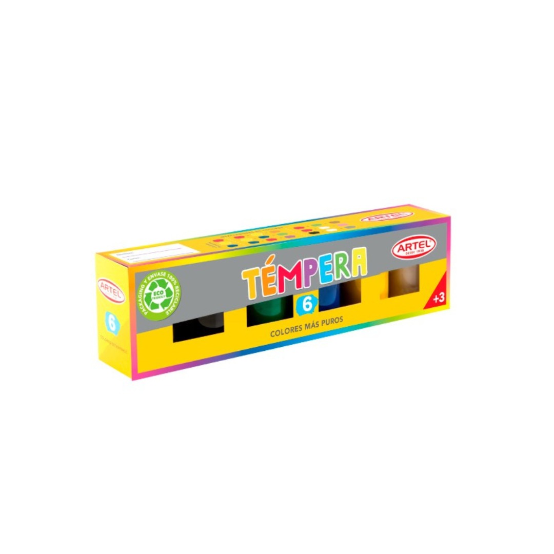 Tempera 6 colores ARTEL
