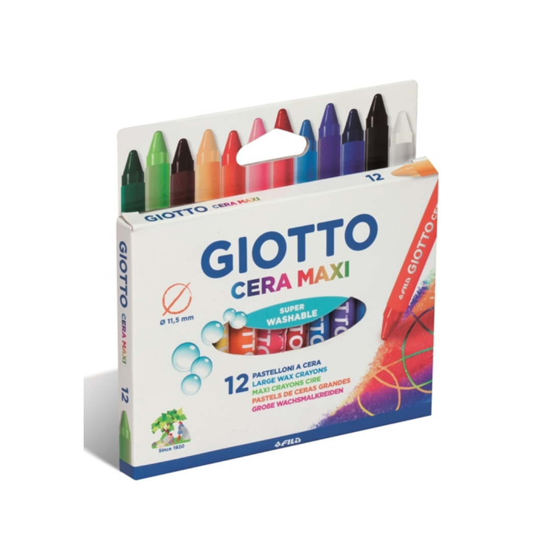 Lápices de Cera 12 Colores Maxi GIOTTO