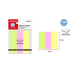 Notas Adhesivas Post-It Tricolor 100 Hojas MOTARRO