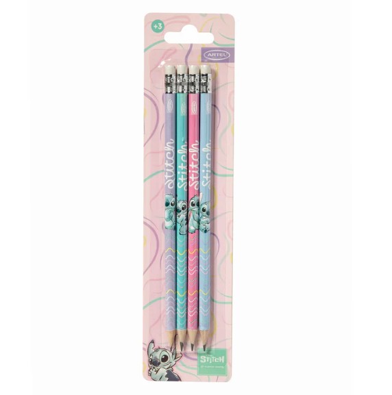 Set 4 Lápices Grafito Stitch ARTEL