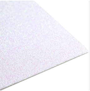 Pliego Goma Eva Glitter Blanco