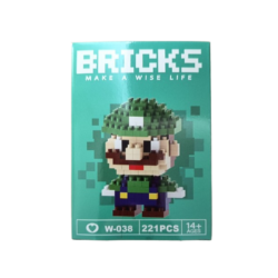 Bricks Luigi 221 Piezas | Mini Bloques Armables
