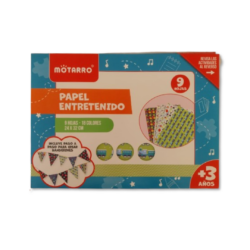Carpeta Papel Entretenido 9 Pliegos 18 Colores MOTARRO