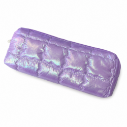 Estuche Lápices Holográfico Lila Acolchado 20 × 9 × 5 cm