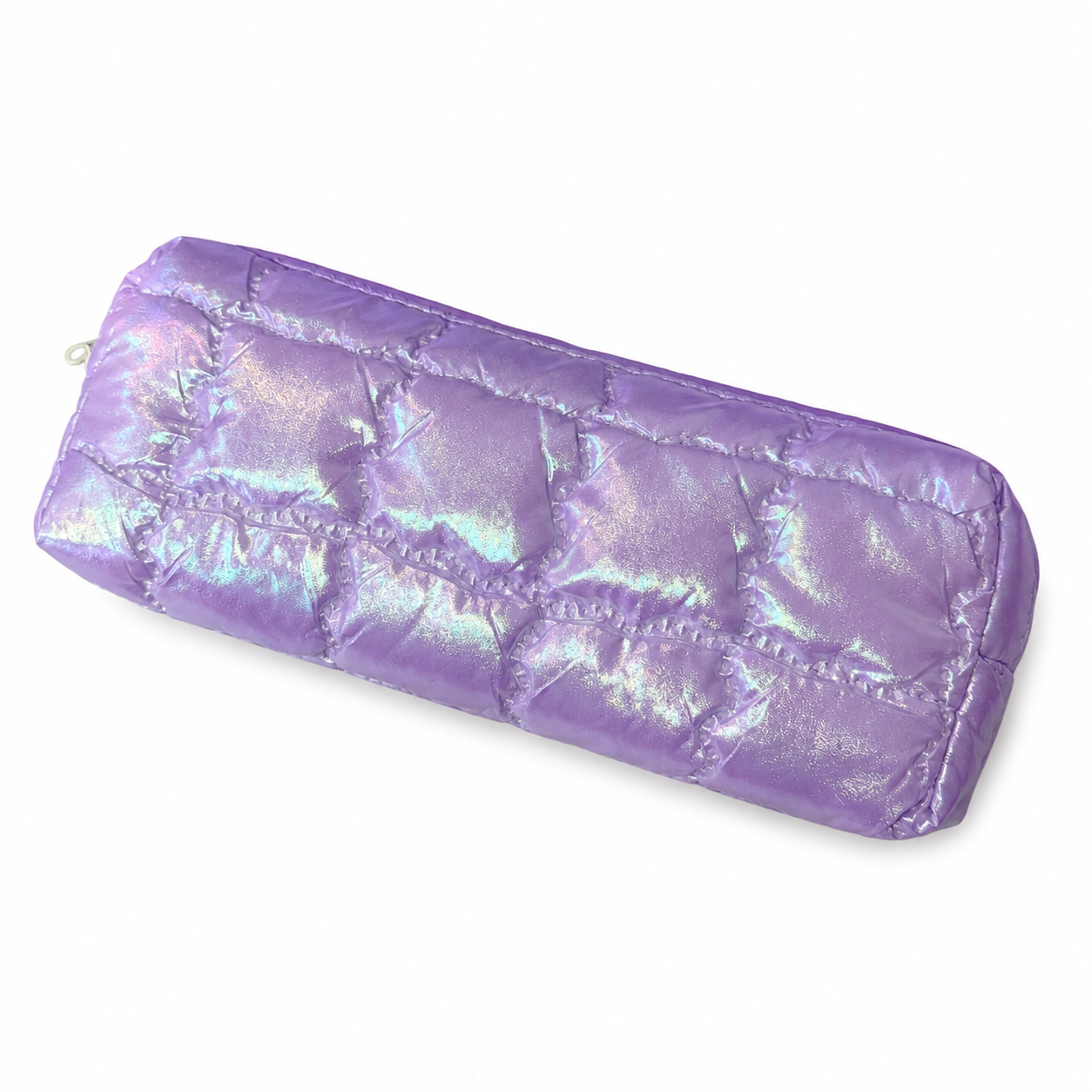 Estuche Lápices Holográfico Lila Acolchado 20 × 9 × 5 cm