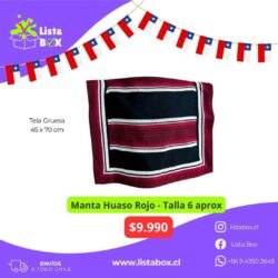 Manta Roja Huaso T-6 45x70 cm