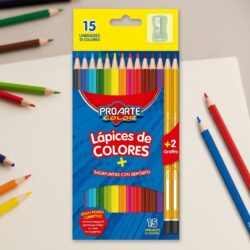 Set Lápices de Colores + Sacapunta con Depósito PROARTE