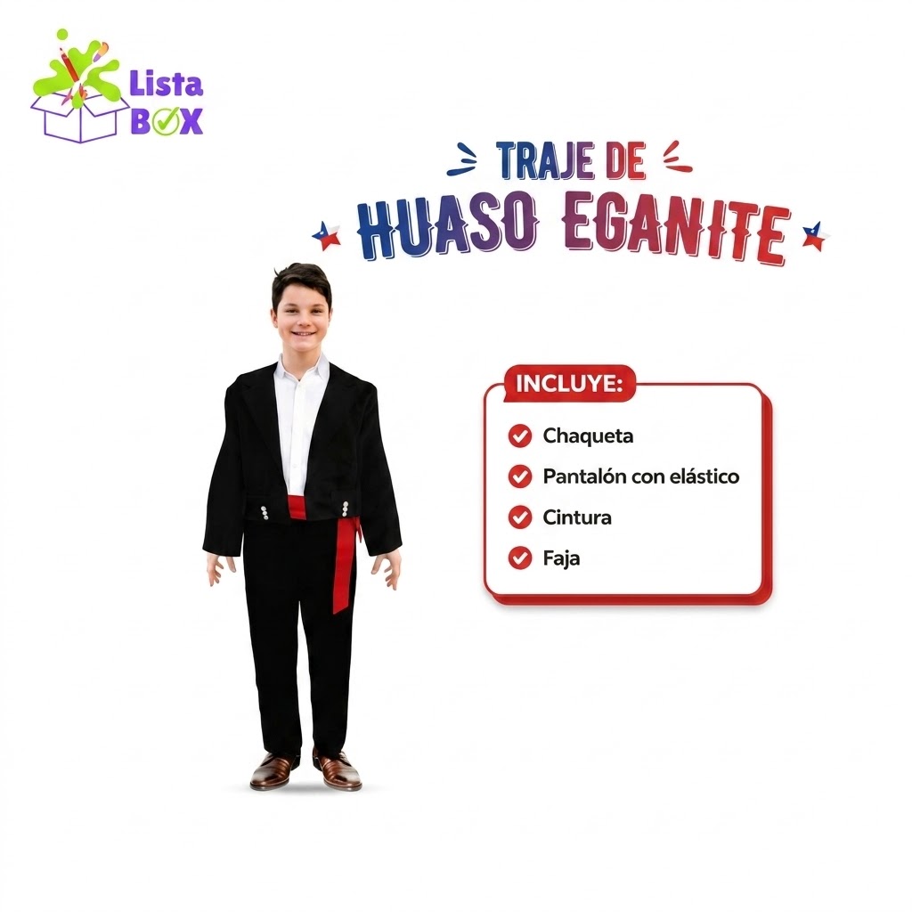 Traje De Huaso Elegante T- 4, 10 Y12 (Chaqueta, Pantalón con Elástico, cintura , faja )